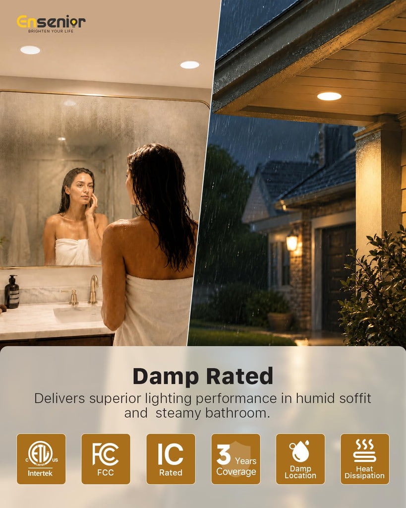 4 Inch LED Retrofit Recessed Can Lights, 5CCT, 7W, 700LM, 4 Pack