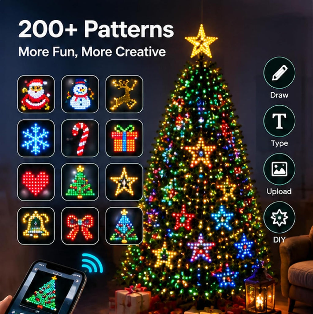 Smart Christmas Tree Lights Controllable via Phone App