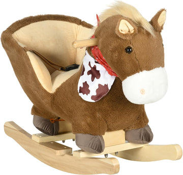 Baby Rocking Horse with Realistic Sound for Ages 18-36 Months Brown