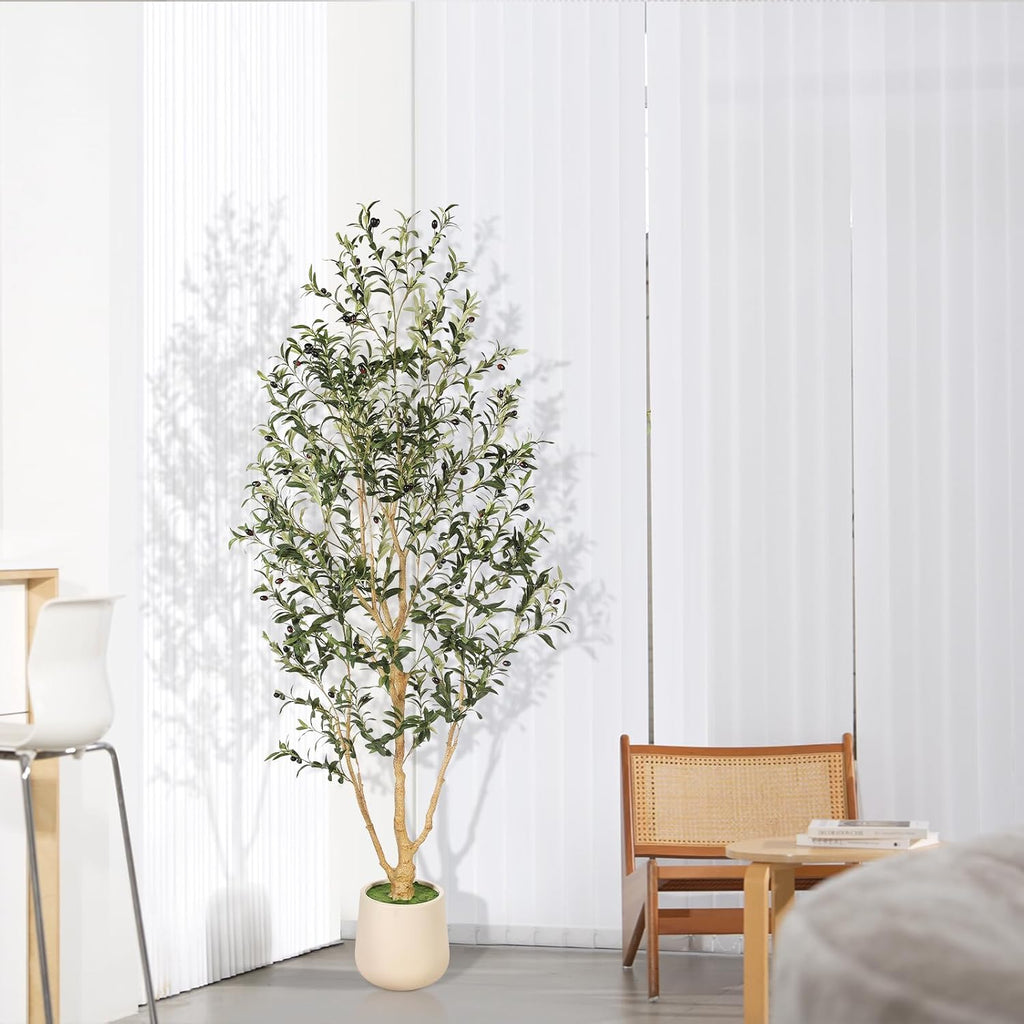 Faux Olive Tree 7ft with Planter Home Indoor Decor