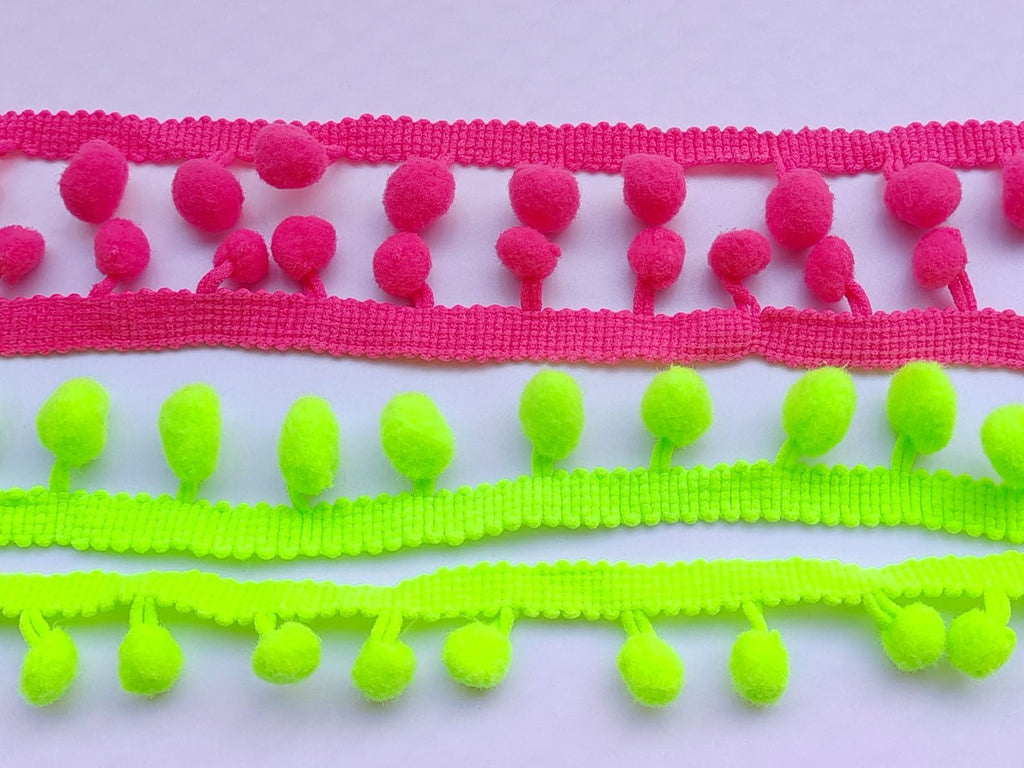 Pom Pom Trim 6 Yards 12mm Ball Fringe Trim for Sewing Accessory Decoration DIY Crafts (Black, 12mm 181211)