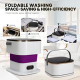 Portable Washing Machine Mini Washer for Apartments - Compact, Foldable Countertop Clothes Washer & Dryer Combo, Small