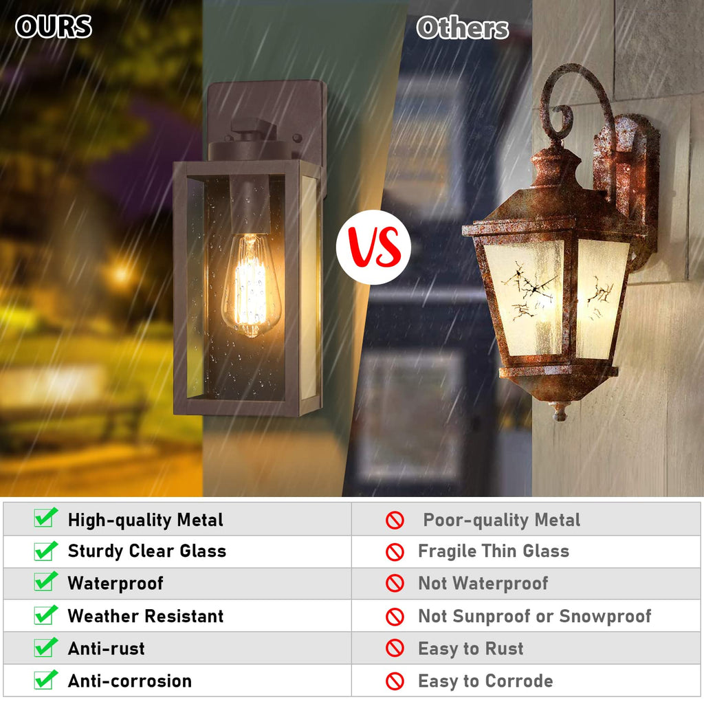 Outdoor Wall Light Fixtures, Oil-Rubbed Bronze Wall Lanterns