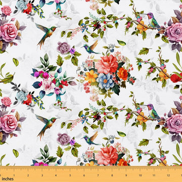 Hummingbird Fabric By the Yard, 3 Yards