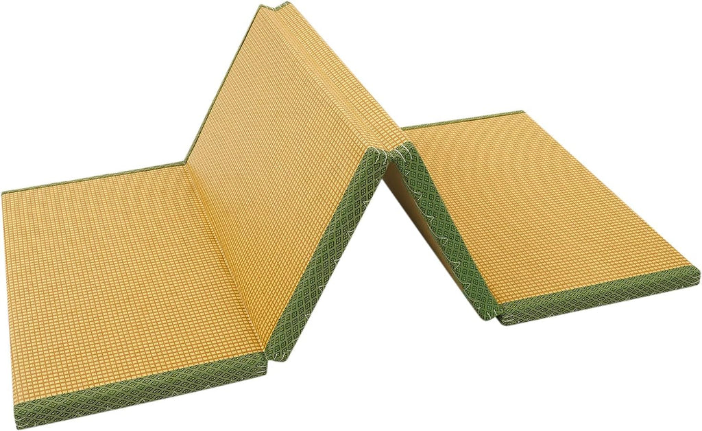 Japanese Tatami Mat, Foldable Tatami Mattress (Green, 78.7"L x 35.4"W)