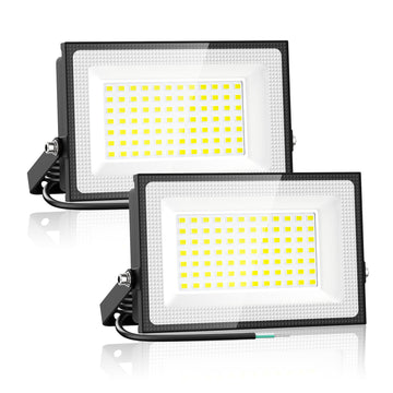 80W LED Flood Lights Outdoor, Super Bright Security Light, 6500K Daylight White, Outdoor Floodlight, IP66