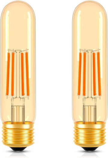 E26 T10 LED Bulb 4W Equivalent 40W 2200K Amber Warm White 2 Pack