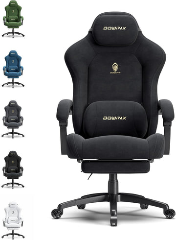 Big and Tall Gaming Chair, Suede Fabric Game Chair with Pocket Spring Cushion, High Back Gamer Chair Ergonomic with
