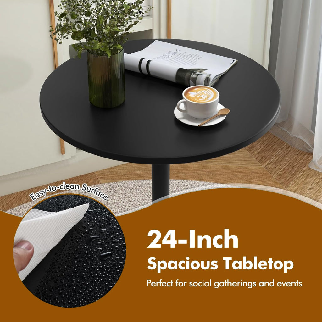 3 Pieces Bar Table Set, Counter Height Table Set with 2 Bar Stools