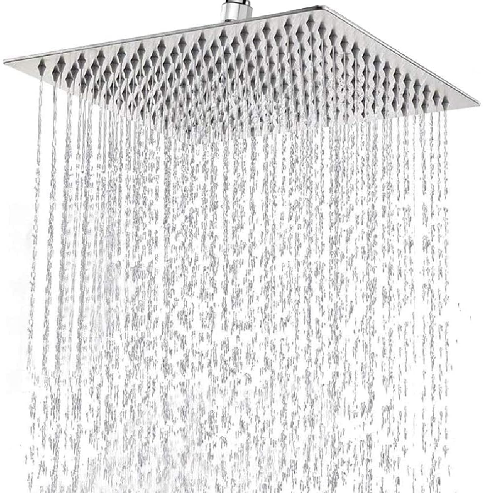 High Pressure Rain Shower Head, 304 Stainless Steel Large Rainfall Showerhead for Bathroom, Easy to Install