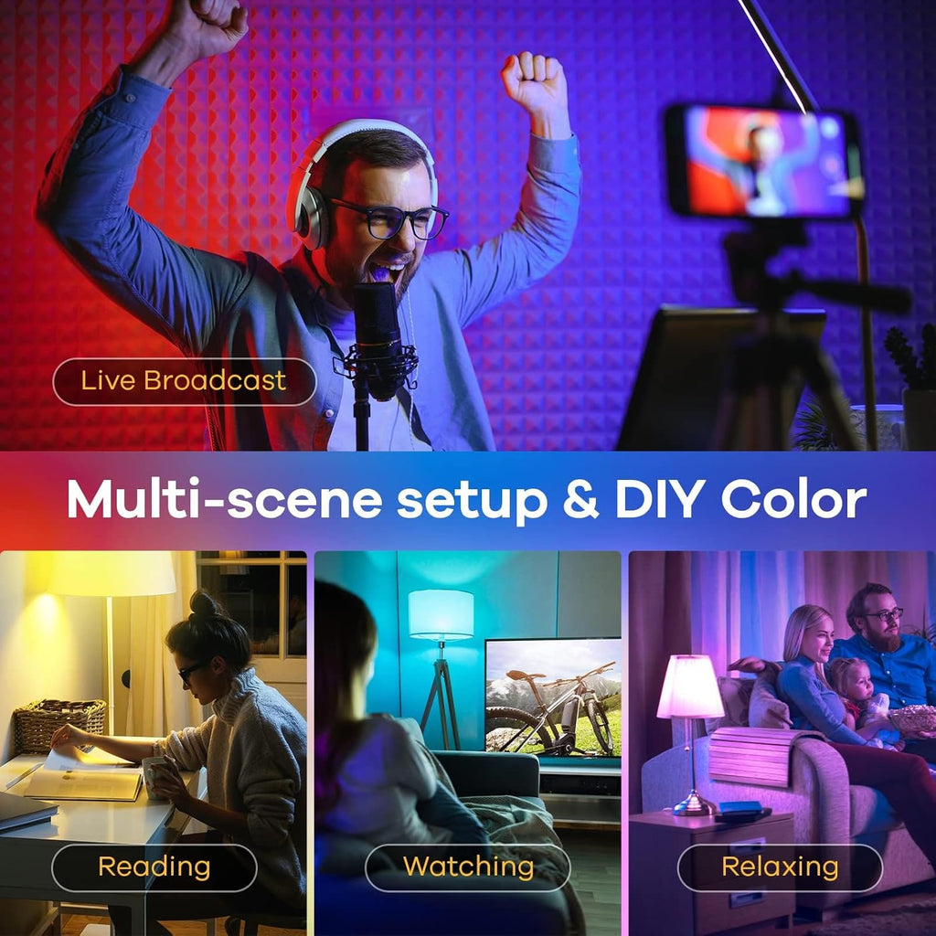 Matter Smart Light Bulb, Smart Bulbs Work with Apple Home, Siri, Alexa, Google Home, SmartThings, Color Changing