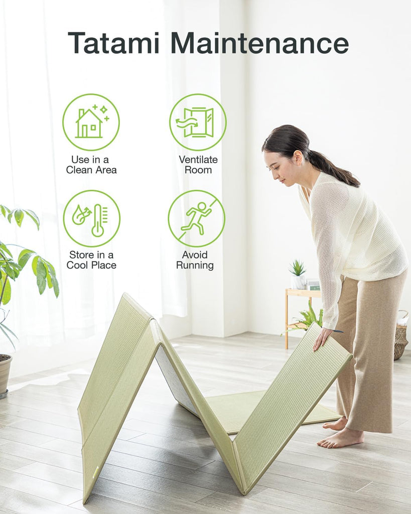 Tatami Mattress, Foldable Igusa Rush Grass, Natural