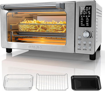 Bravo Pro Convection Air Fryer Toaster Oven Combo, 2025 New and Improved, 10-in-1, 50°-450°F Temp Co