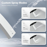 Electric Elongated Smart Heated Toilet Seat with Warm Water, Air Dryer, Feminine and Child Wash, Wireless Remote, Self-Cleaning Stainless Steel Nozzle, Adjustable Water Pressure