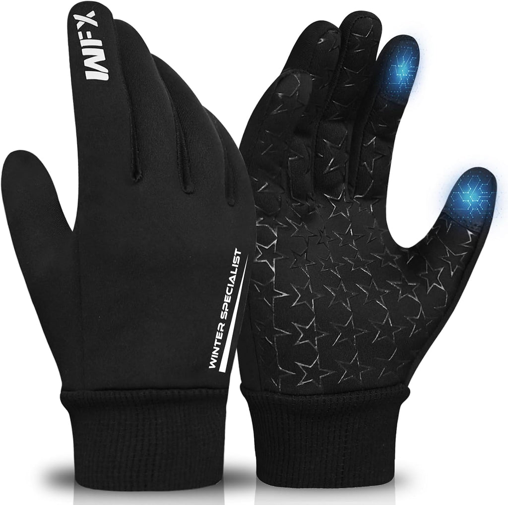Winter Kids Sports Gloves, Touchscreen Anti-Slip Thermal Boys Gloves for Running, Hiking, Ski Sports & Outdoor