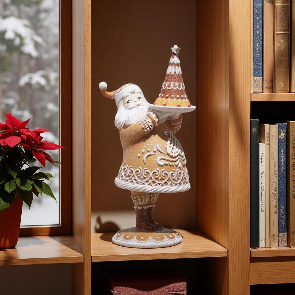 Gingerbread Christmas Decor Resin Gingerbread Santa Christmas Decorations Indoor Home Living Room Decor 6.5 * 4.5 *