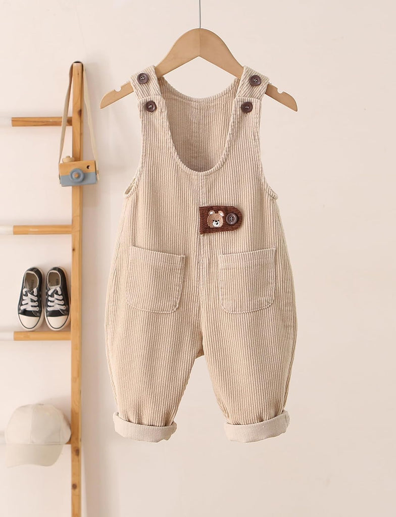 Baby Boys Girls Corduroy Overalls Romper Button Buttom Adjustable Suspender Corduroy Pants Clothing Outfit