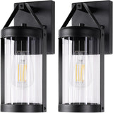 Outdoor Wall Light Fixtures, Waterproof Matte Black Exterior Wall Lantern Sconce Porch Lights