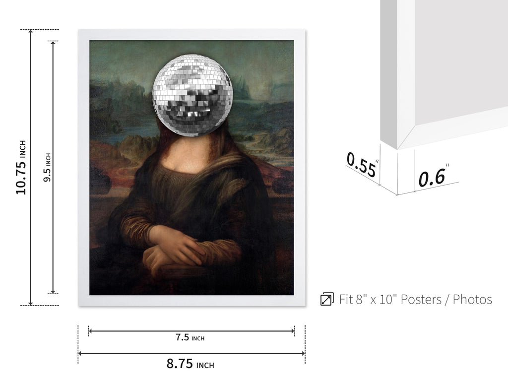 Master Disco Ball Print - Mona Lisa Poster - Pop Art - Altered Portrait Design - Baroque Gift for Men & Women - Decor