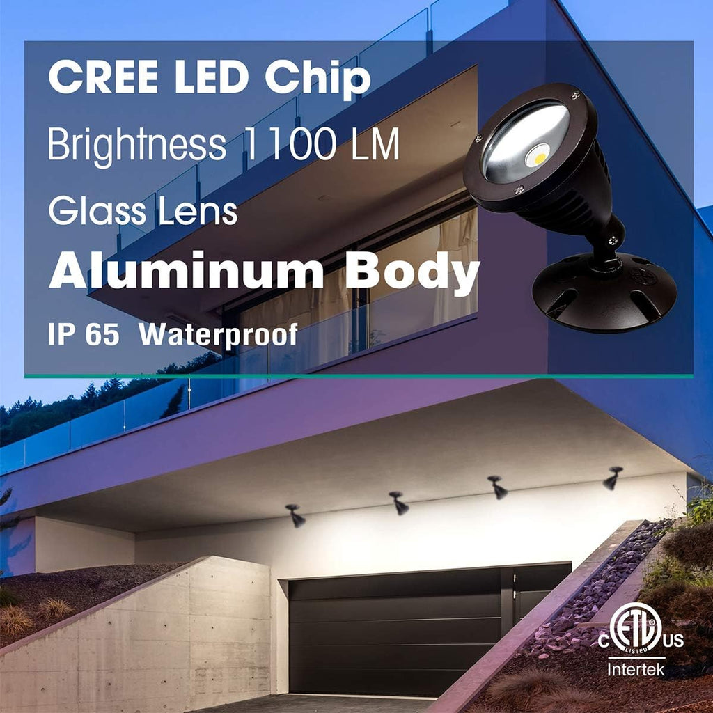 1100LM LED Waterproof Outdoor Landscape Spotlight, LED Flood Light | 12W Day Light LED Outdoor Spotlight, Landscape