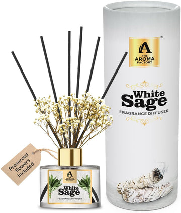 Fragrance Reed Diffuser Set with Natural Essential Oil, Aroma Sticks & Real Preserved Flowers | Luxury Home Decor