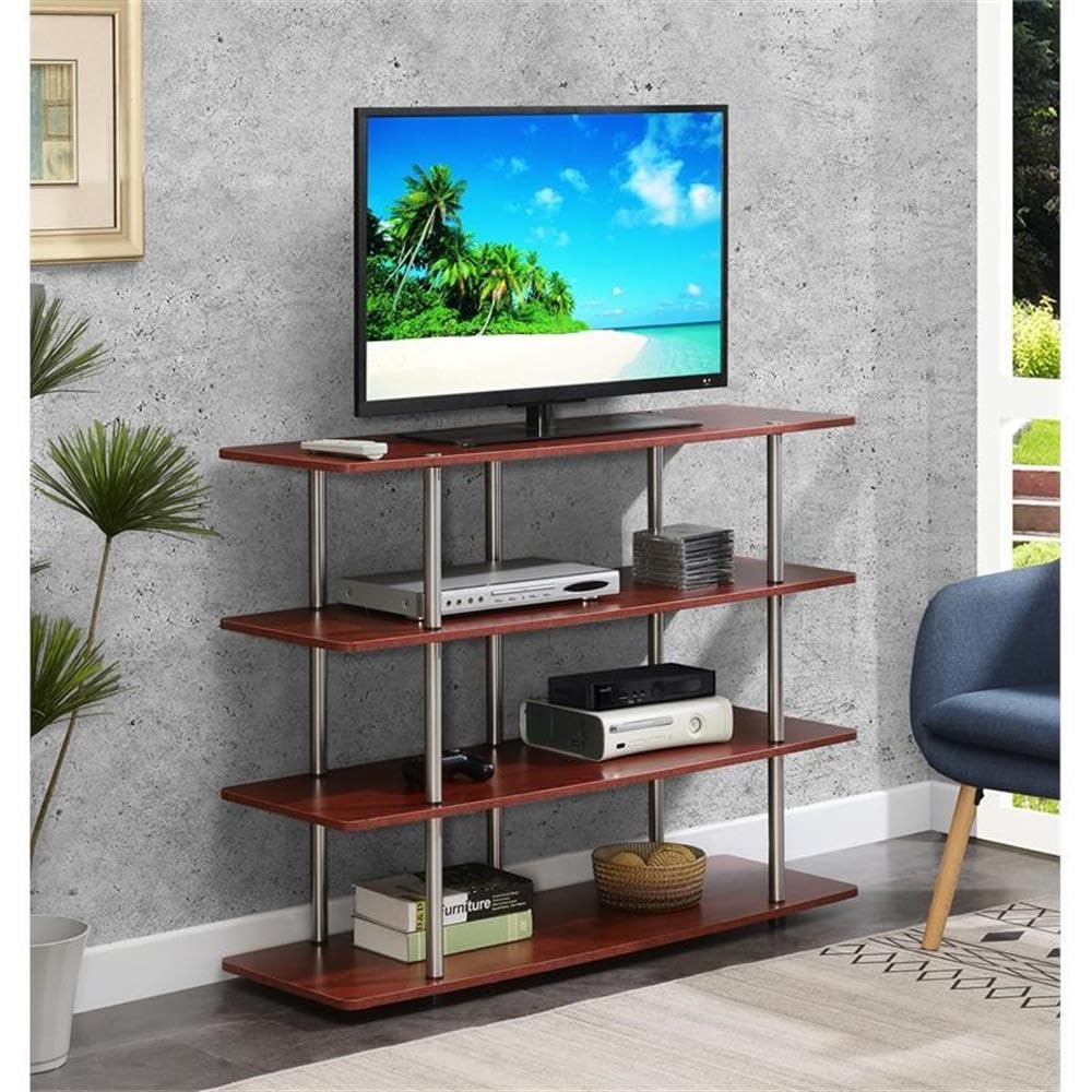 Concepts Designs2Go No Tools XL Highboy 4-Tier TV Stand 47.25" - Entertainment Center for TVs up to 55 Inches, Modern