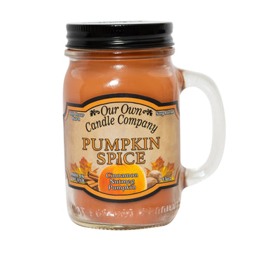 Pumpkin Spice Scented 13 Ounce Mason Jar Candle