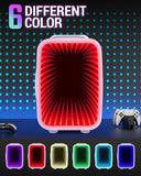 Mini Fridge, 4 Liter/6 Cans Small Refrigerator With Dimmable LED Light,AC/DC Portable Mini Cooler and Warmer, Gaming