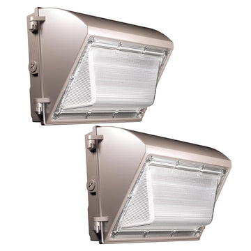 LED Wall Pack Light 120W with Dusk to Dawn Photocell, 2 Pack