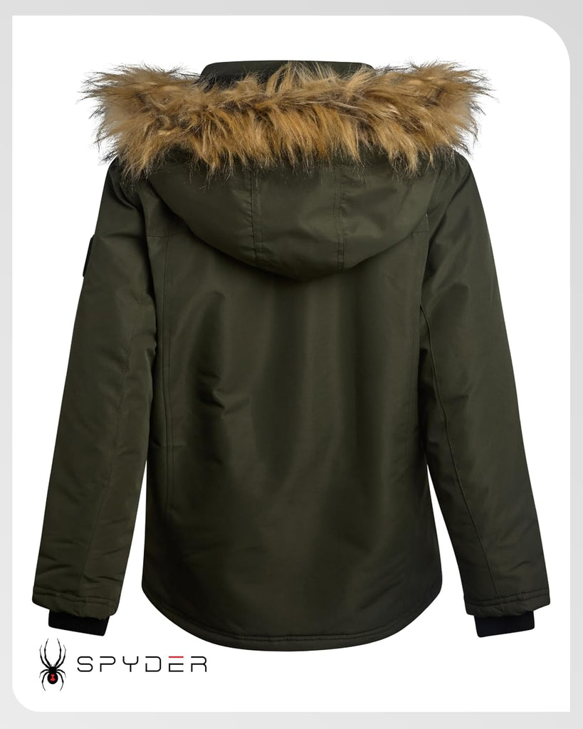 Boys Winter Coat - Water Resistant Insulated Hooded Heavyweight Ski