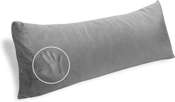 Full Body Pillow - Shredded Memory Foam with Washable Cover - Long, Hypoallergenic, Firm Hug Pillows for Side and