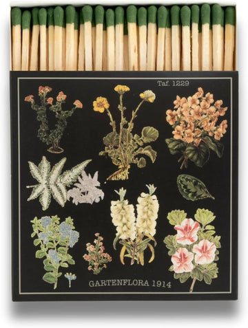 Home Luxury Gift Long Safety Matches I Stylish Floral Design Square Match Box