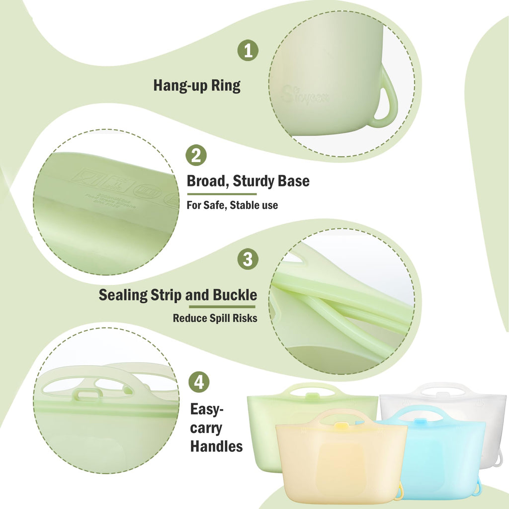 Microwave Steam Sterilizer Bags for Baby Bottles, Potable Bottle Sterilizer Bag, Clear Yellow