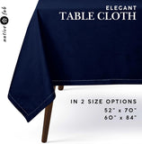 Tablecloth 60x84 Inches - 100% Cotton, Durable, Wrinkle-Free, Machine Washable Table Cover, Banquets
