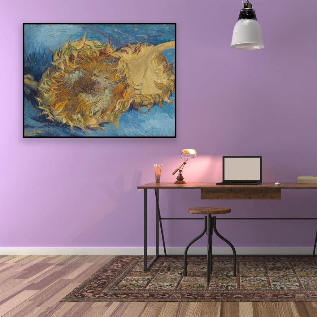 Vincent Van Gogh Canvas Wall Art - Two Cut Sunflowers Poster - Flower Decoration Poster - Classic Impressionist