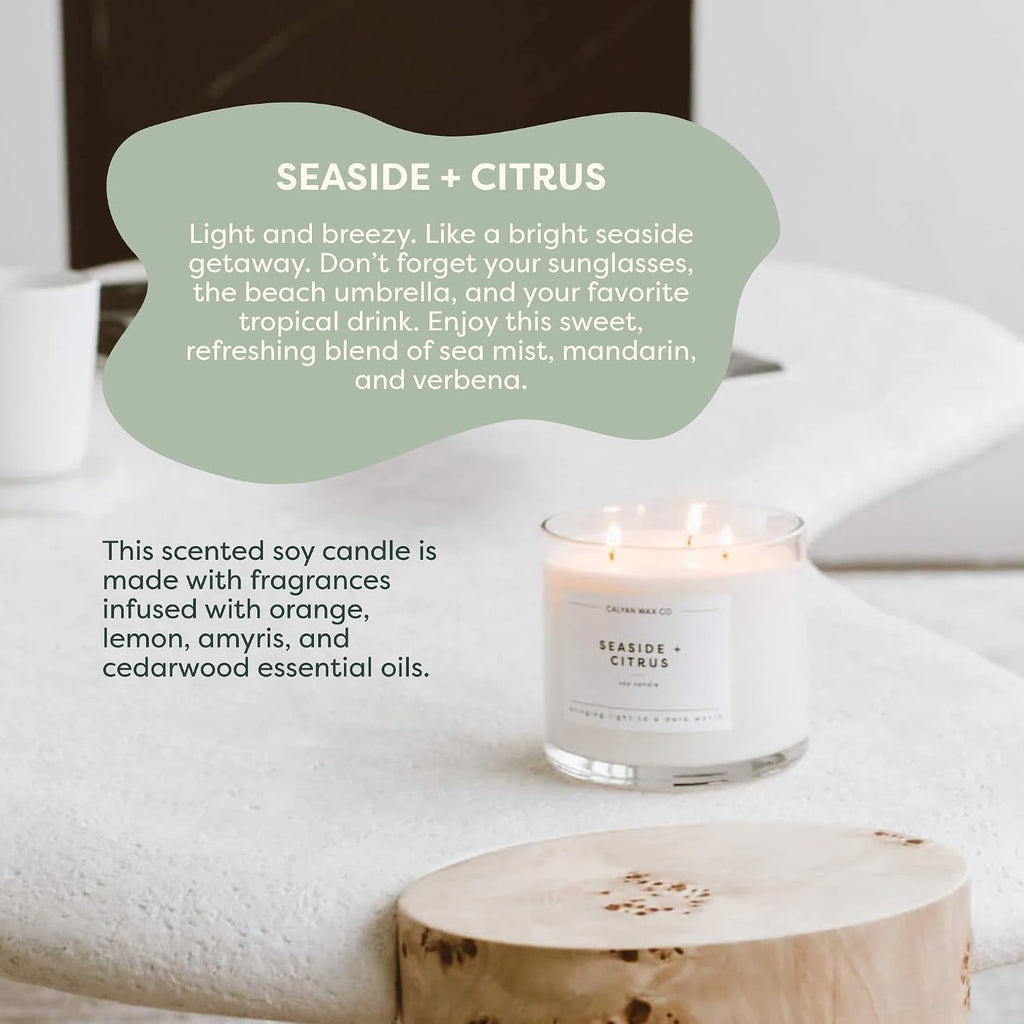Everyday 3 Wick Scented Candle Gift Set - 4 Luxury Scented Candles - 43 Hour Burn - 3 Wick Clean Soy Wax Candles