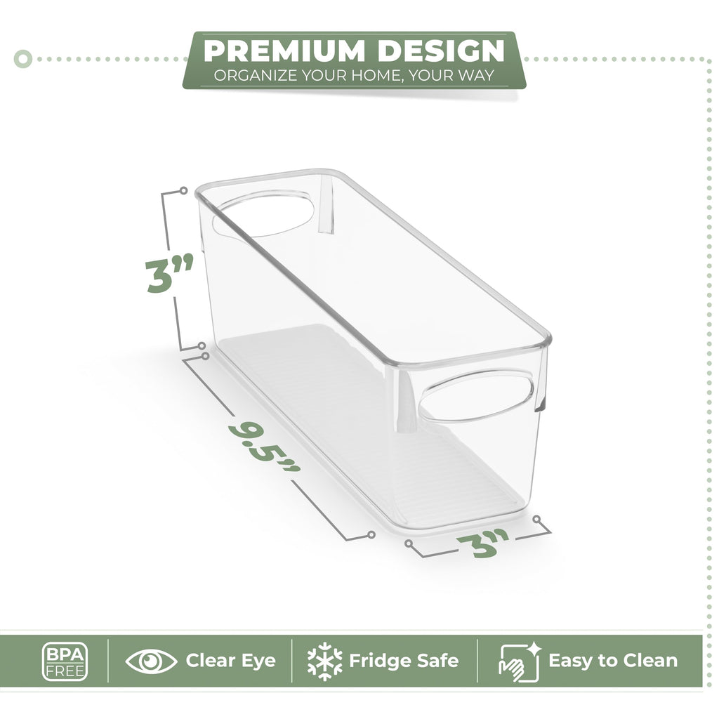 Fridge Organizers and Storage, Clear Bins (Small, 10 Pack)