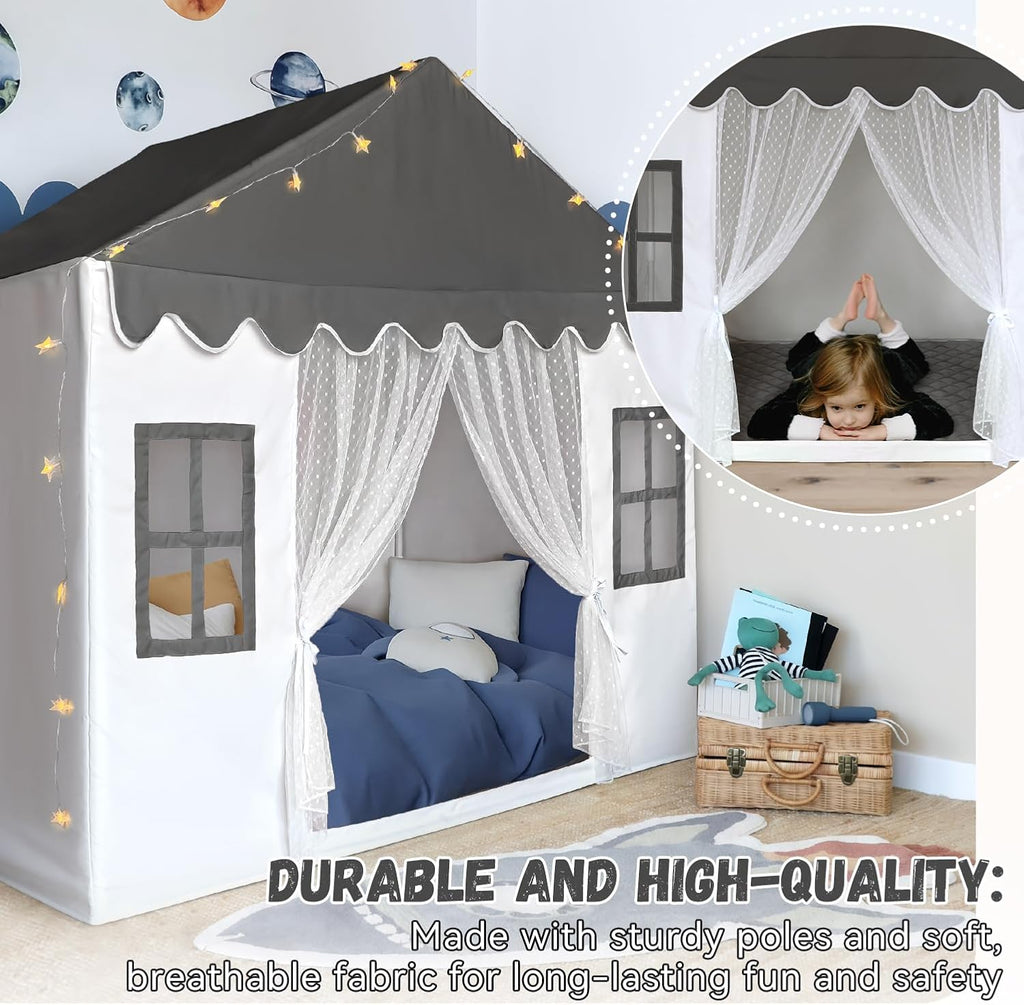 Kids Play Tent with Padded Mat, Kids Tent Playhouse Tent for Kids Ages 4-8