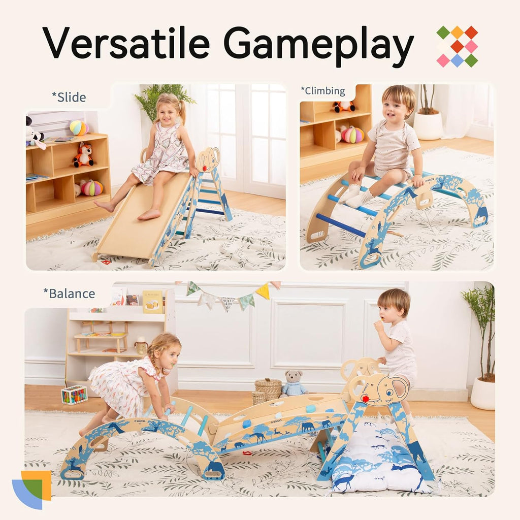 Triangle Set, Montessori in-1 Climbing Set with Cushion
