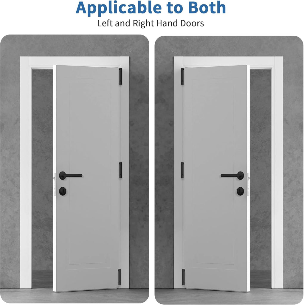 4 Inch Self Closing Door Hinges, 5/8" Radius Corners Spring Loaded Hinges , Garage, Front and Back Door, UL Listed