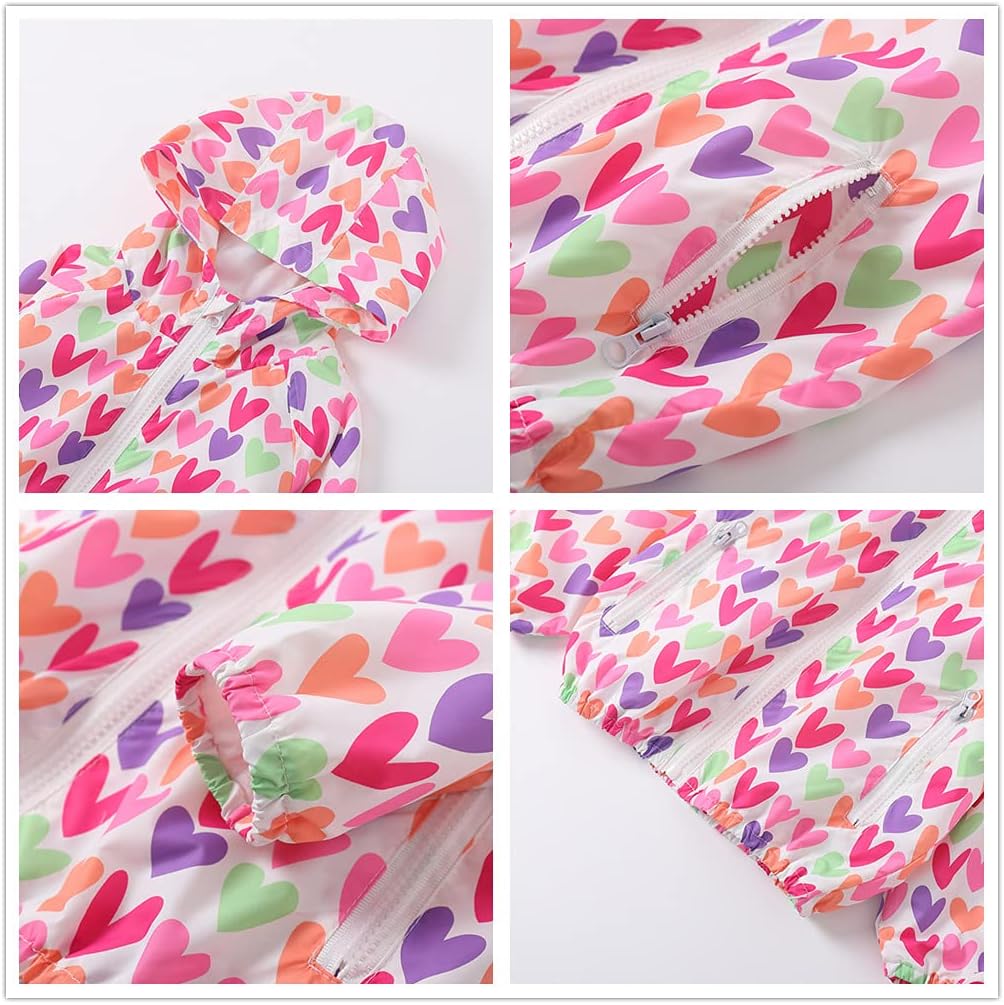 Lightweight Jacket for Girls Kids & Toddler II Girls' Print Water-resistant Jacket
