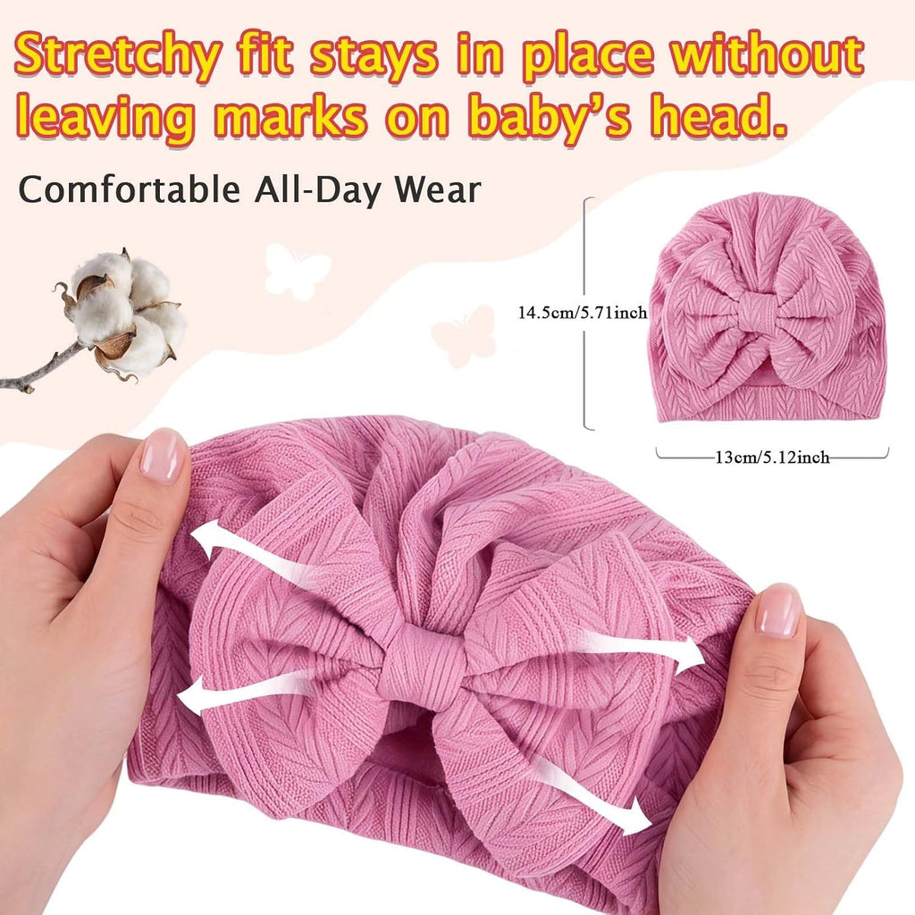 Newborn Baby Girl Hats Mittens Set Cotton for Infants