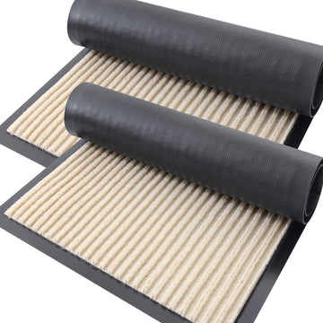 2-Pack Front Door Mats 59x34, Waterproof Heavy-Duty Doormats