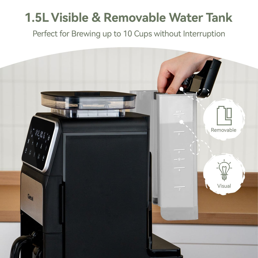 10-Cup Grind & Brew Drip Coffee Maker with Built-In Burr Grinder