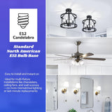 E12 Candelabra LED Light Bulb, Chandelier Light Bulbs Daylight White 5000K, B11 Clear LED Filament Candle Bulbs