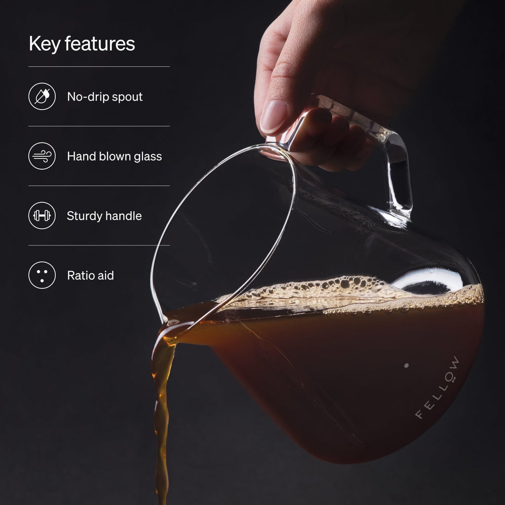 Mighty Small Smoke Grey Coffee Carafe, 16.9 oz Pour Over Server