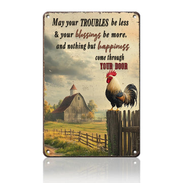 Rooster Kitchen Decor Metal Chicken Signs Chicken Coop Decor Farm Rooster Crowing Sign Welcome To My Mother Kitchen