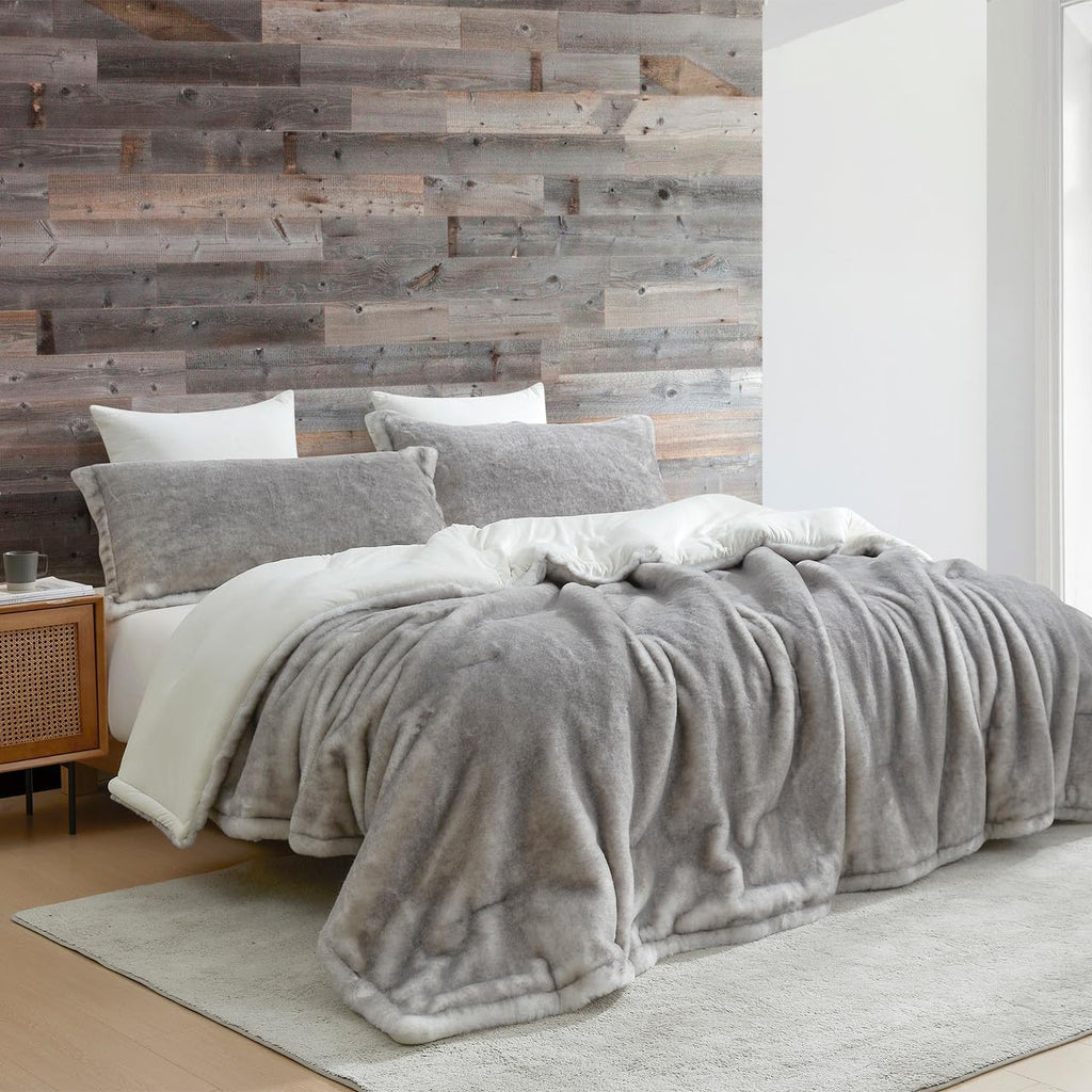 Fox in The Coconut Tree - Coma Inducer King Oversized Comforter Set | Frosty Gray Coconut. Experience Coma Worthy
