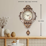 Aero Snail Retro Wall Clock with Pendulum, European Victoria Mid Century Style