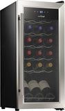 18 Bottle Slim Wine Fridge | Red and White Wine Chiller | Adjustable Temperature
